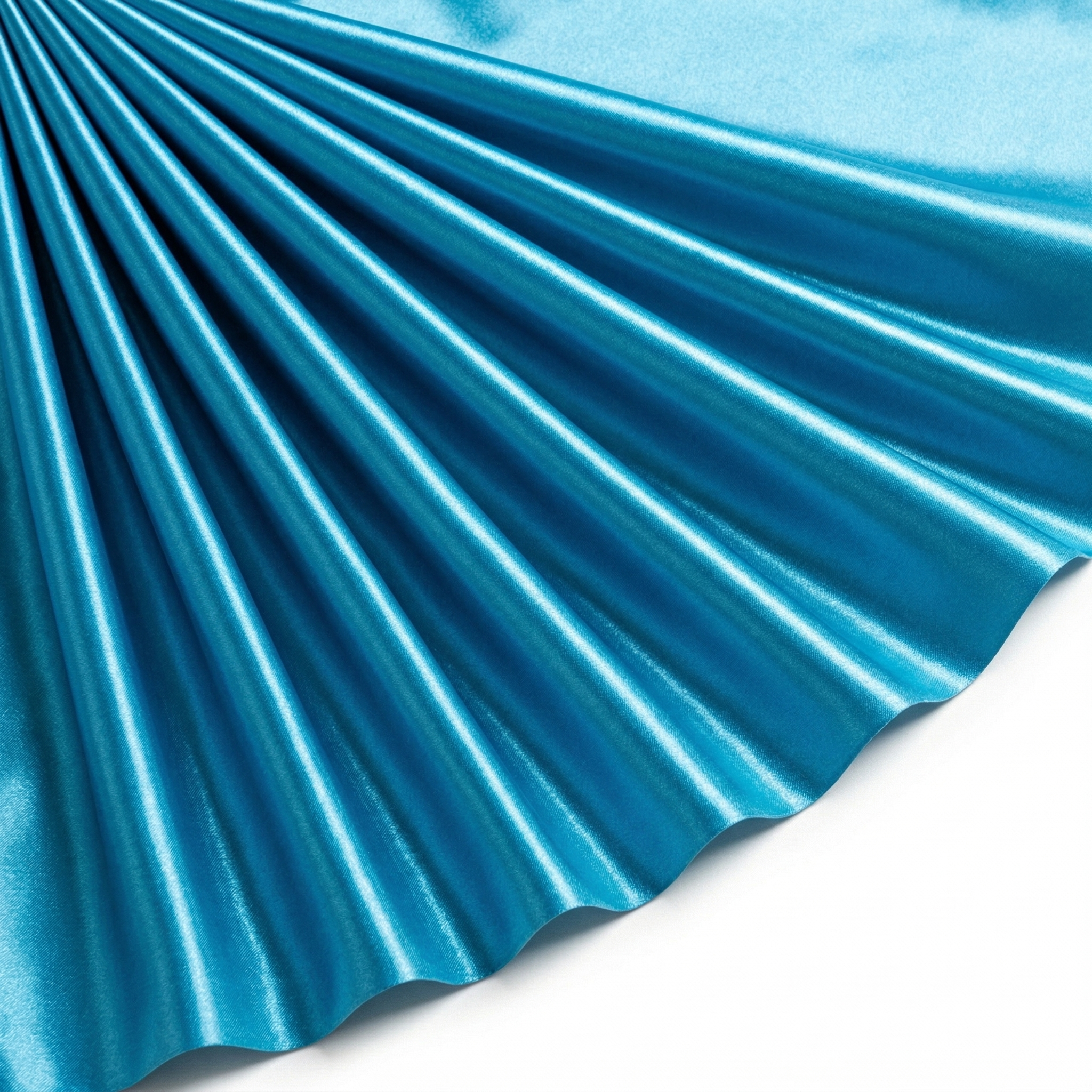 Tissu Satin Extensible Uni Turquoise
