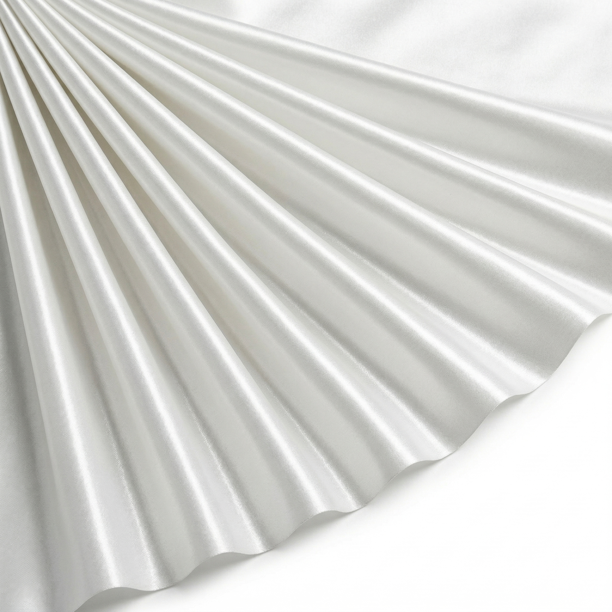 Tissu Satin Polyester Uni Blanc cassé