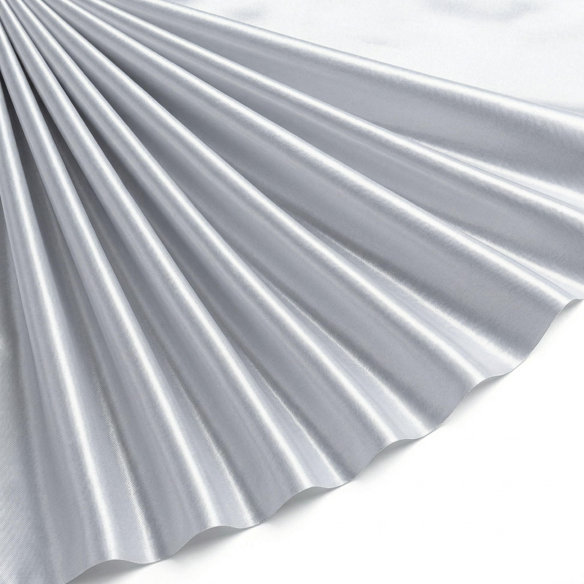 Tissu Satin Polyester Uni Blanc