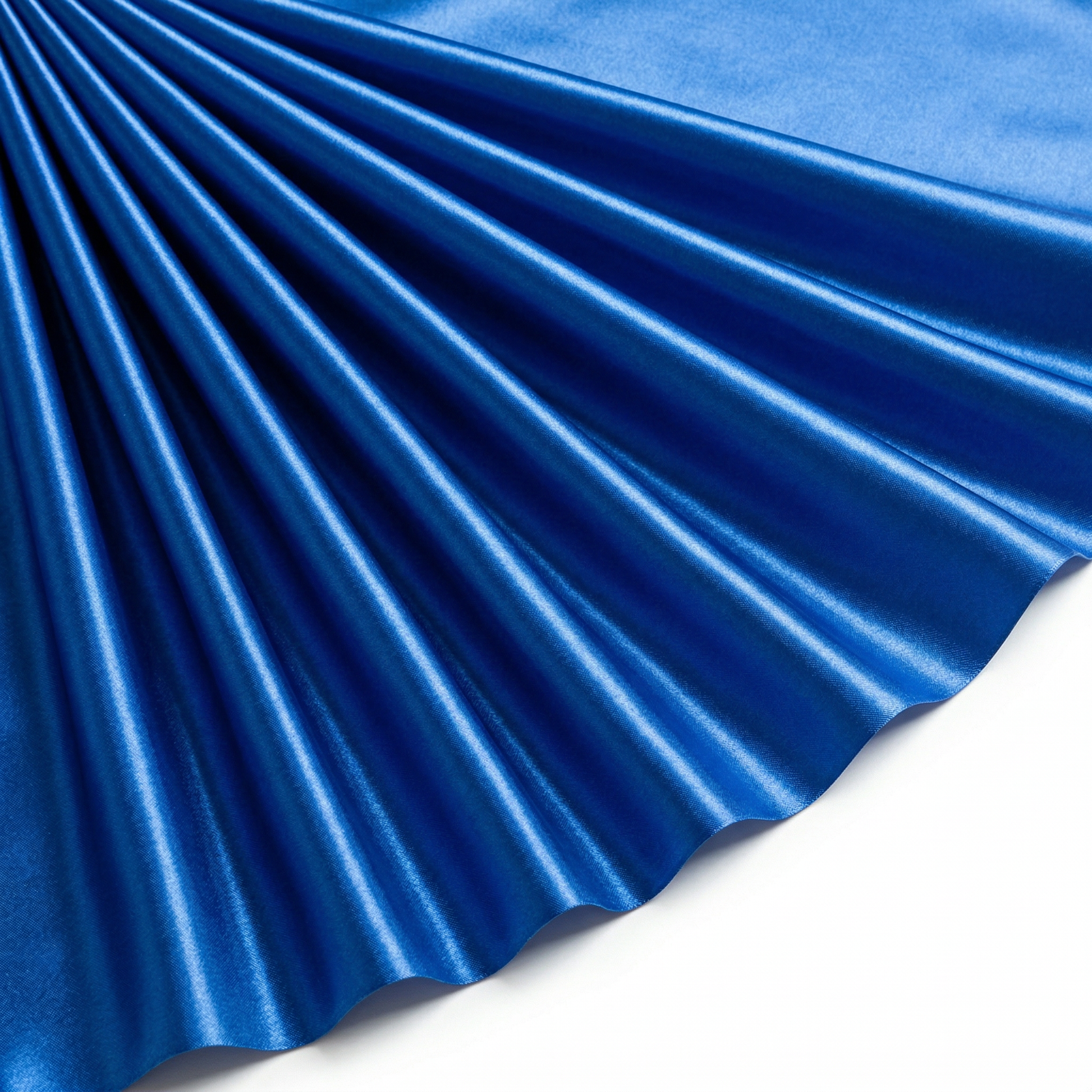 Tissu Satin Polyester Uni Bleu Roi