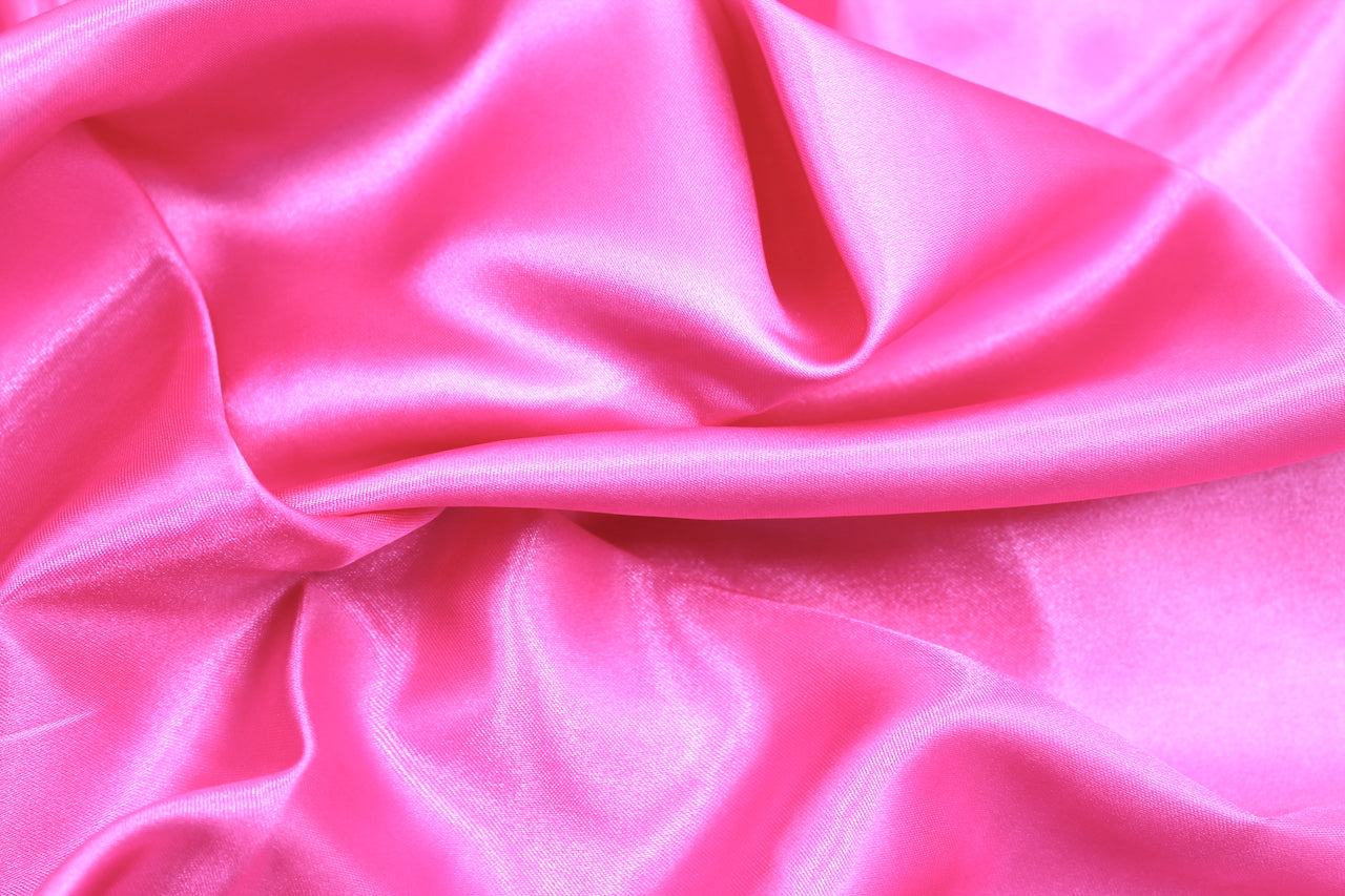 Tissu Satin Polyester Uni Fuchsia