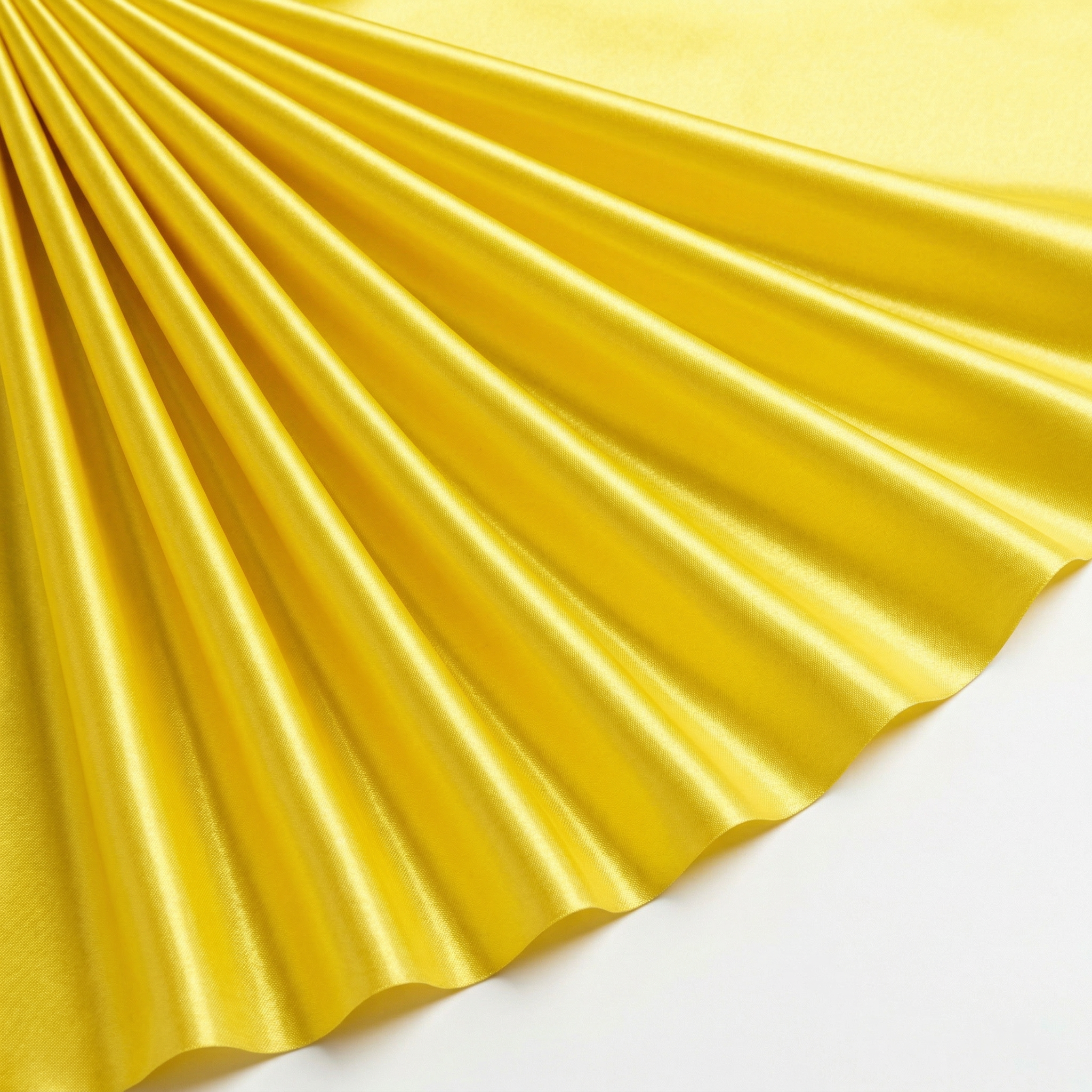 Tissu Satin Polyester Uni Jaune