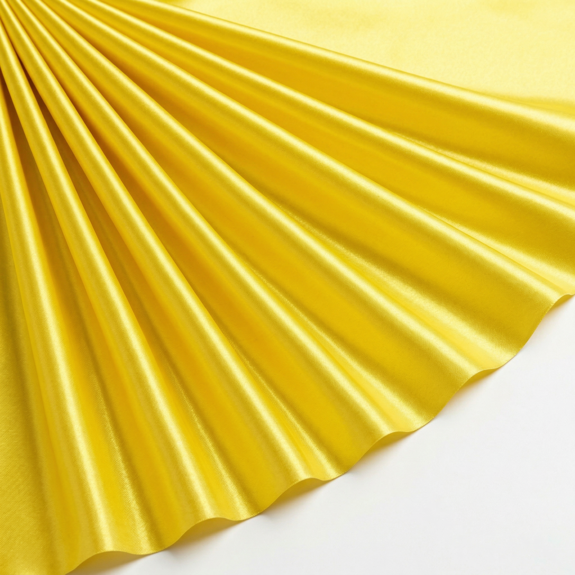 Tissu Satin Polyester Uni Jaune