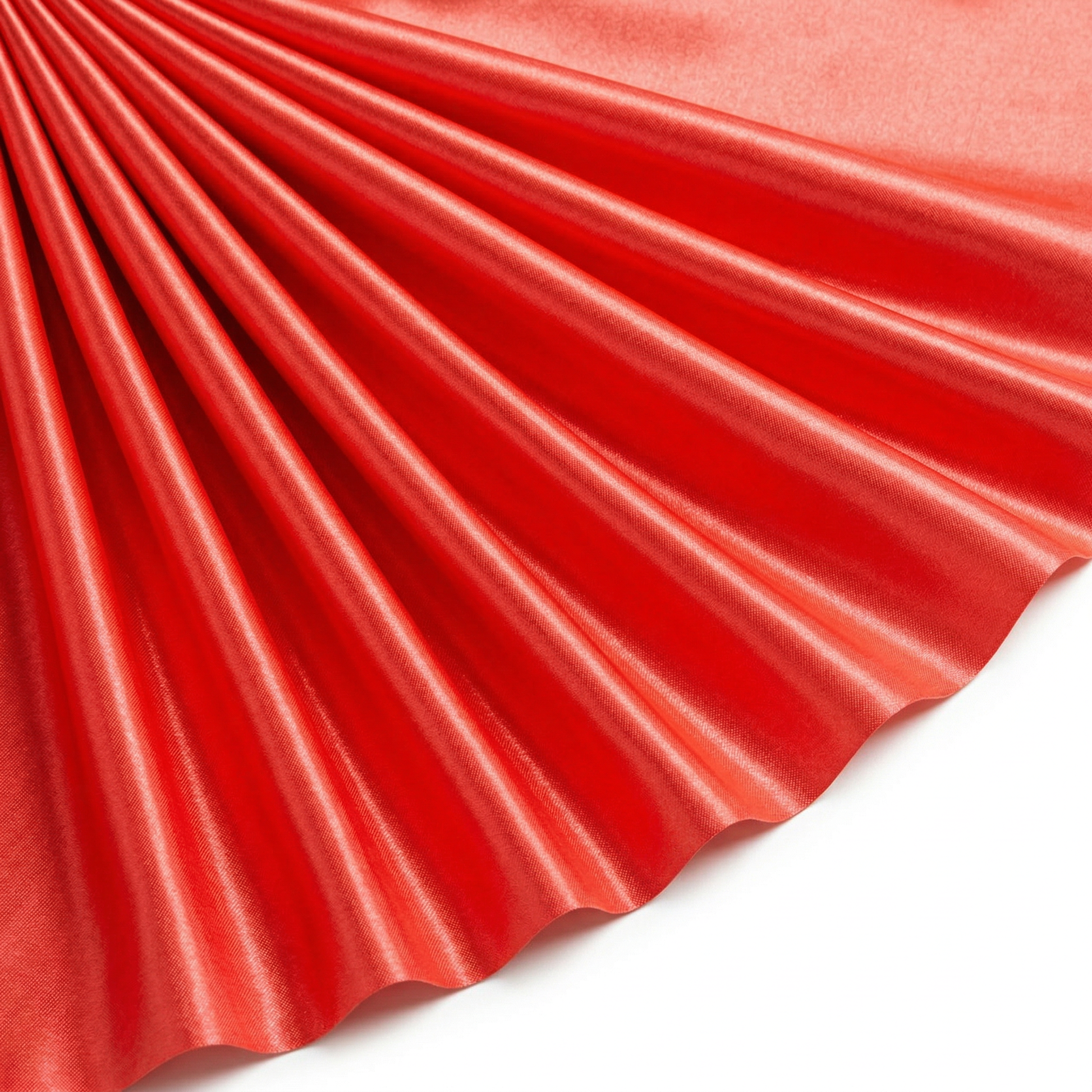 Tissu Satin Polyester Uni Rouge
