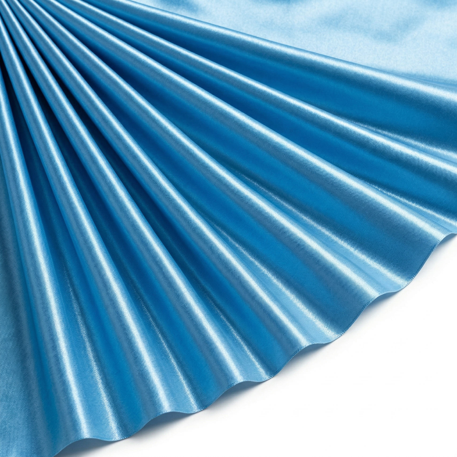 Tissu Satin Polyester Uni Turquoise