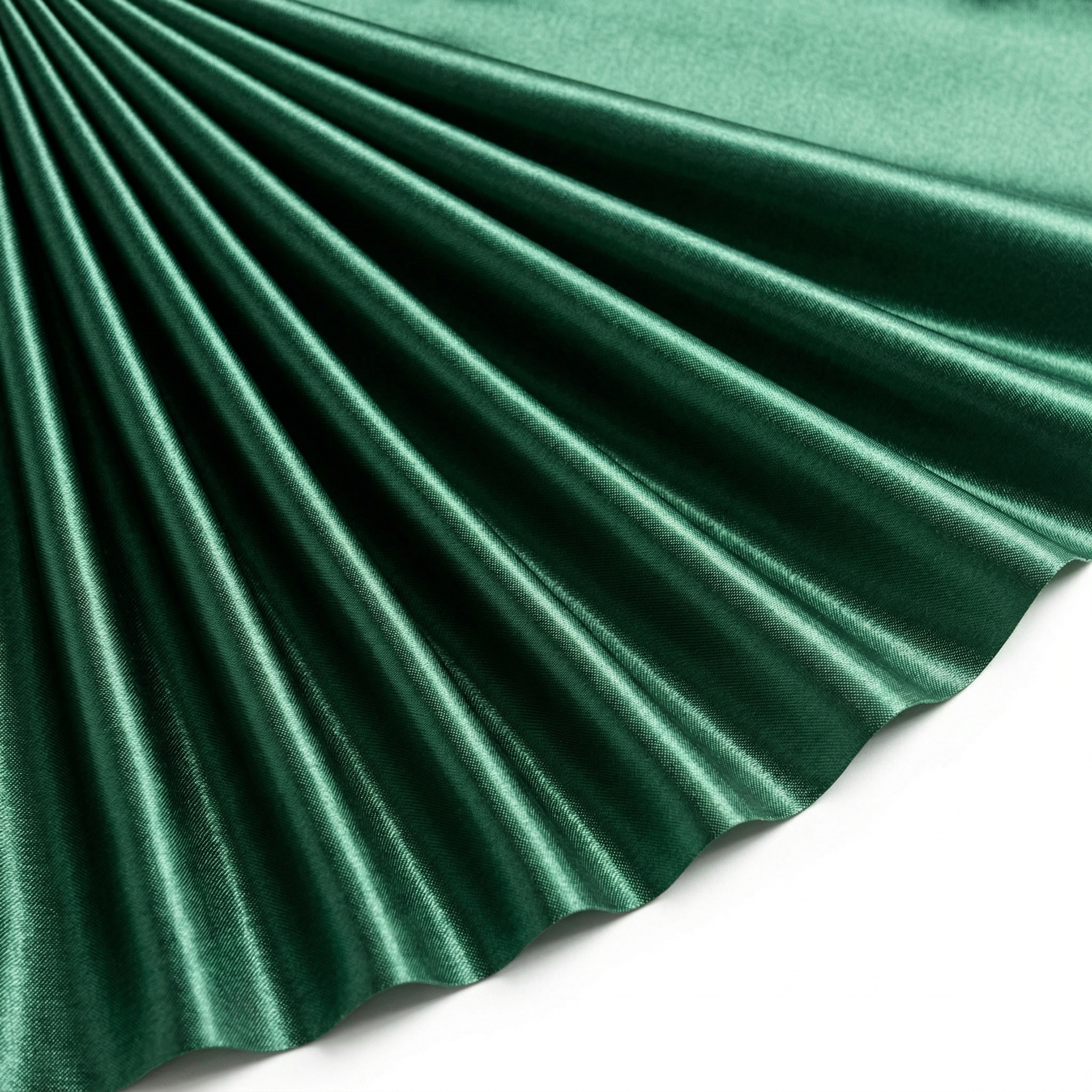Tissu Satin Polyester Uni Vert foncé