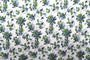 Tissu Satin Touché Soie imprimé Fleur Cachemire Blanc