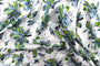 Tissu Satin Touché Soie imprimé Fleur Cachemire Blanc