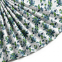 Tissu Satin Touché Soie imprimé Fleur Cachemire Blanc