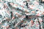 Tissu Satin Touché Soie imprimé Fleur Juliette Blanc cassé
