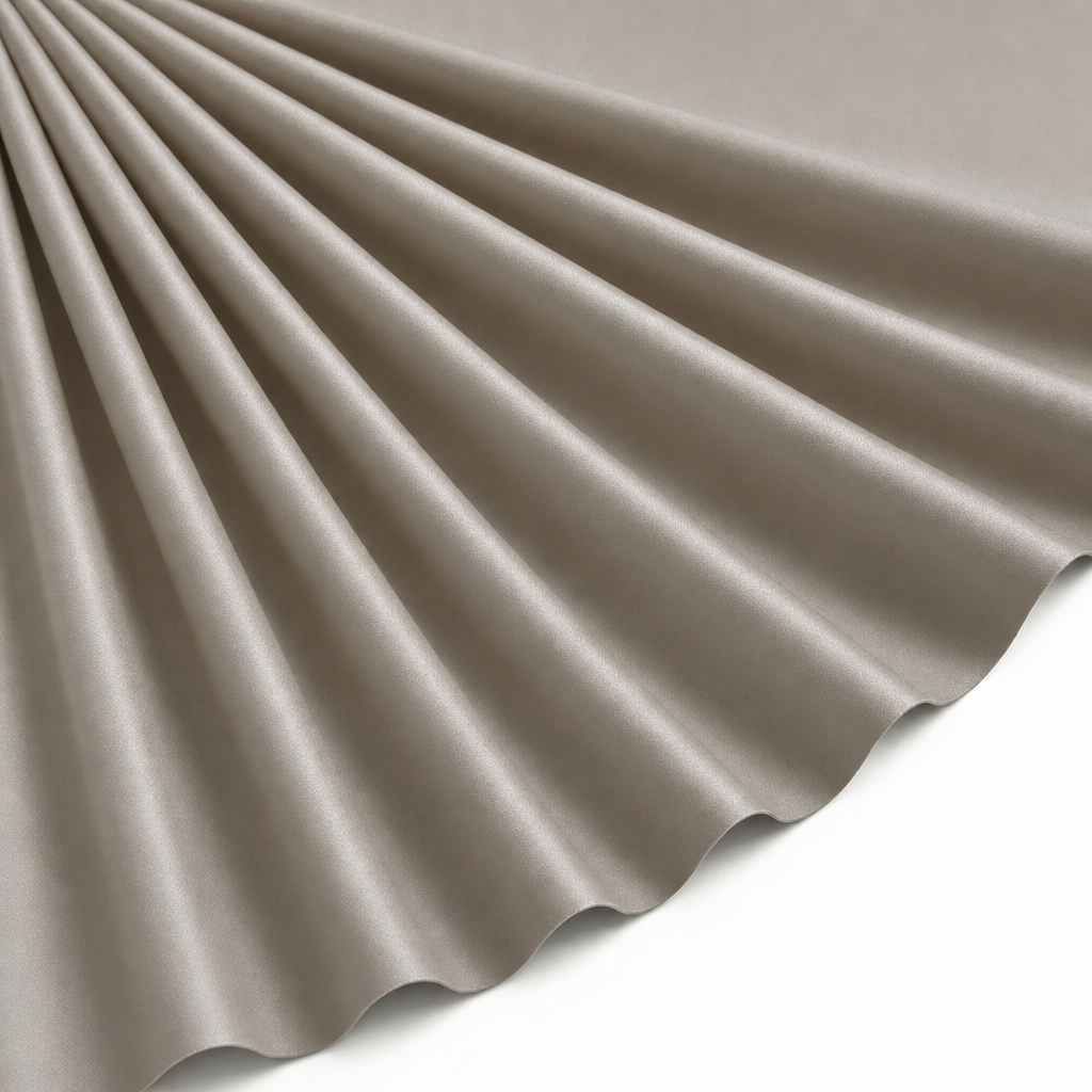 Tissu Satin de Coton extensible Uni Beige