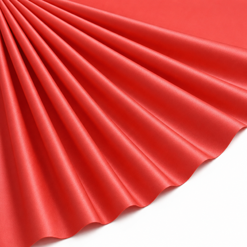Tissu Satin de Coton extensible Uni Corail