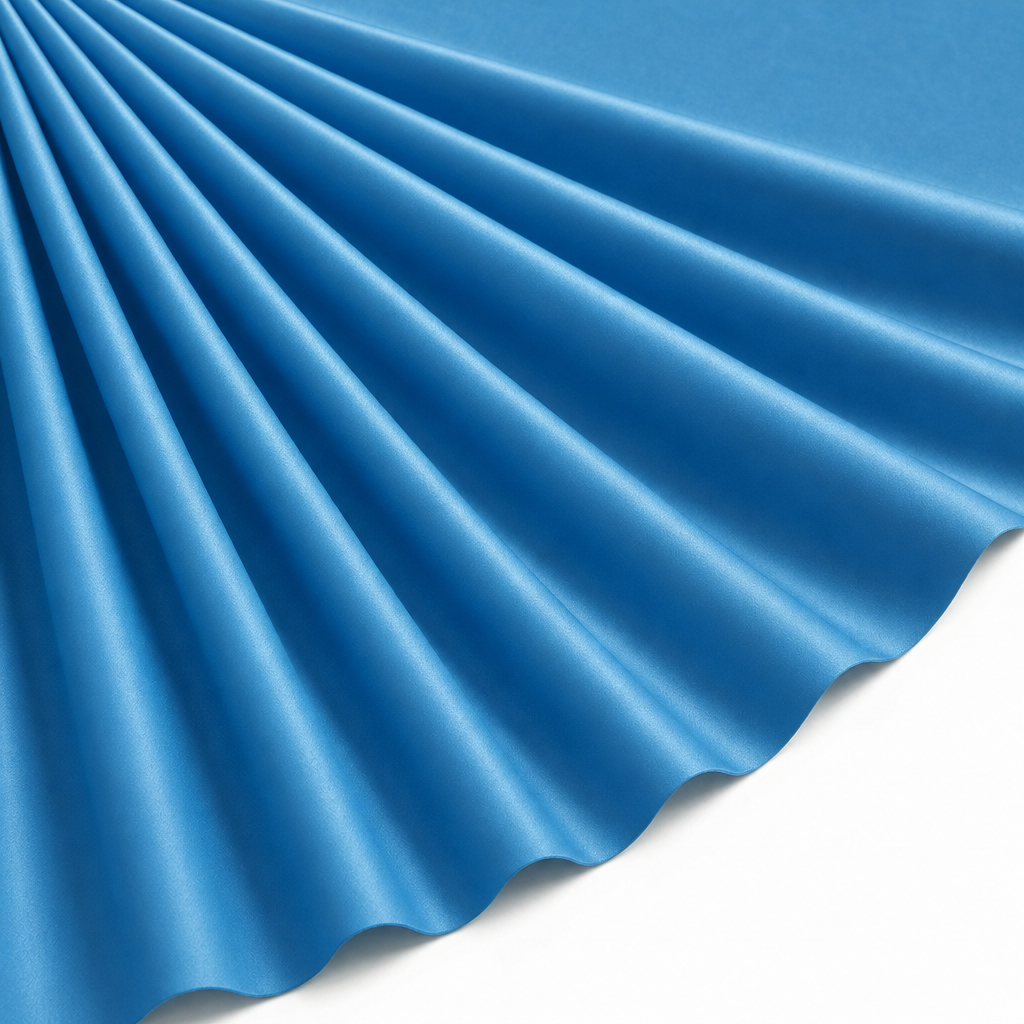 Tissu Satin de Coton extensible Uni Turquoise