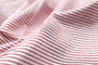 Tissu Seersucker Coton Rayé Lurex Rouge