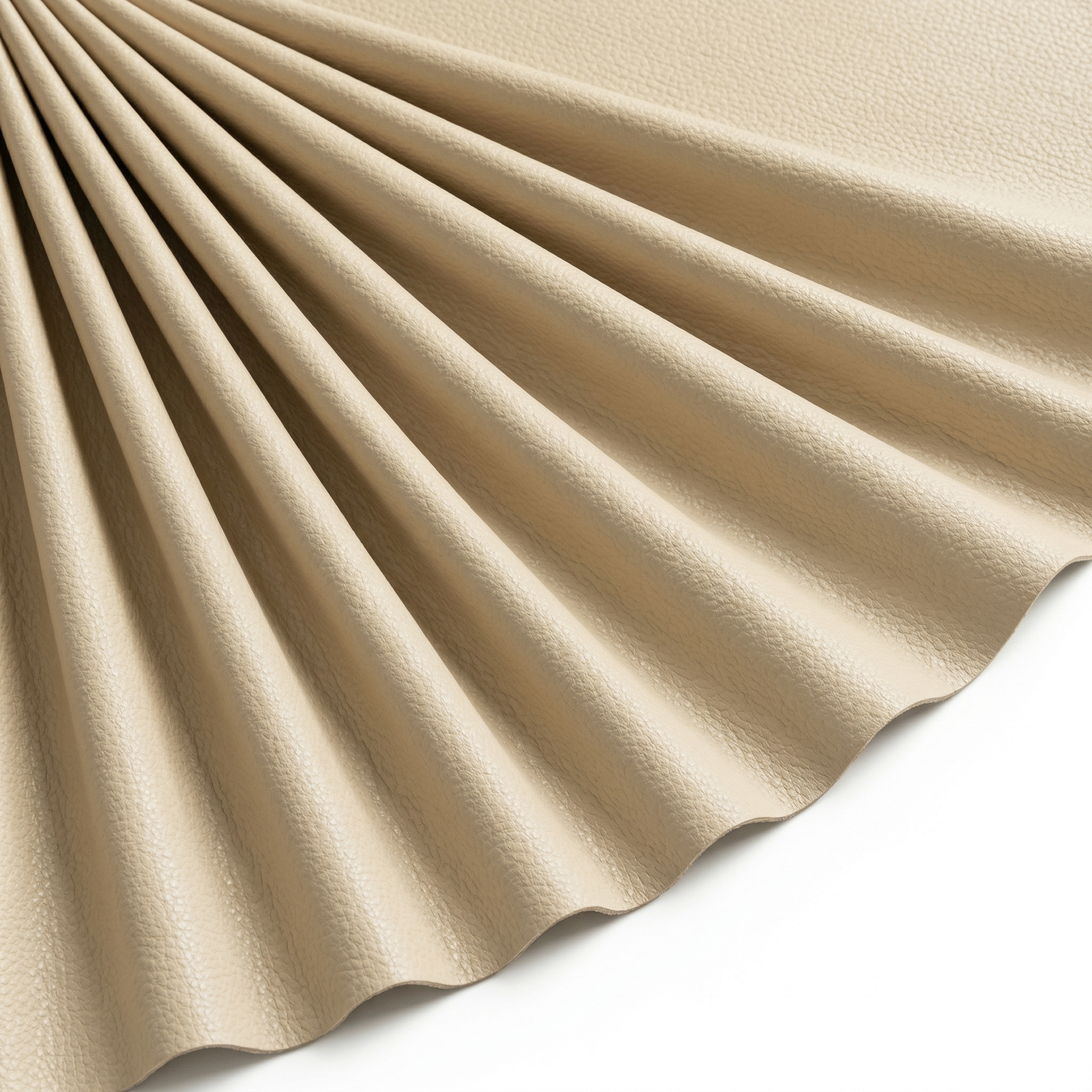 Tissu Simili Cuir Skaï Uni Blanc cassé