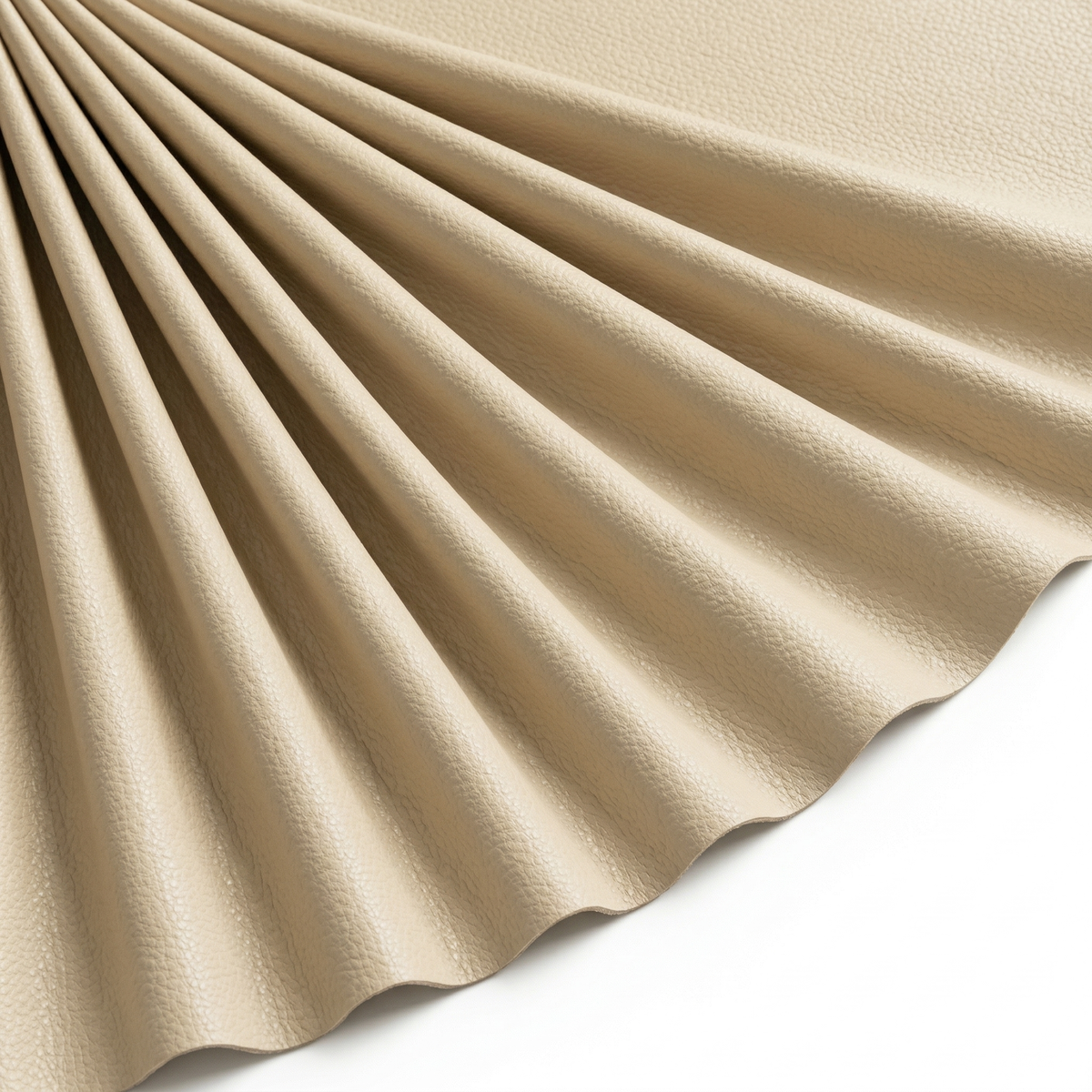 Tissu Simili Cuir Skaï Uni Blanc cassé