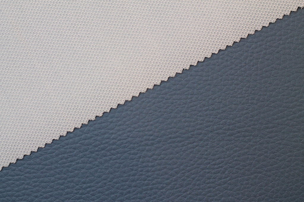 Tissu Simili Cuir Skaï Uni Bleu Canard