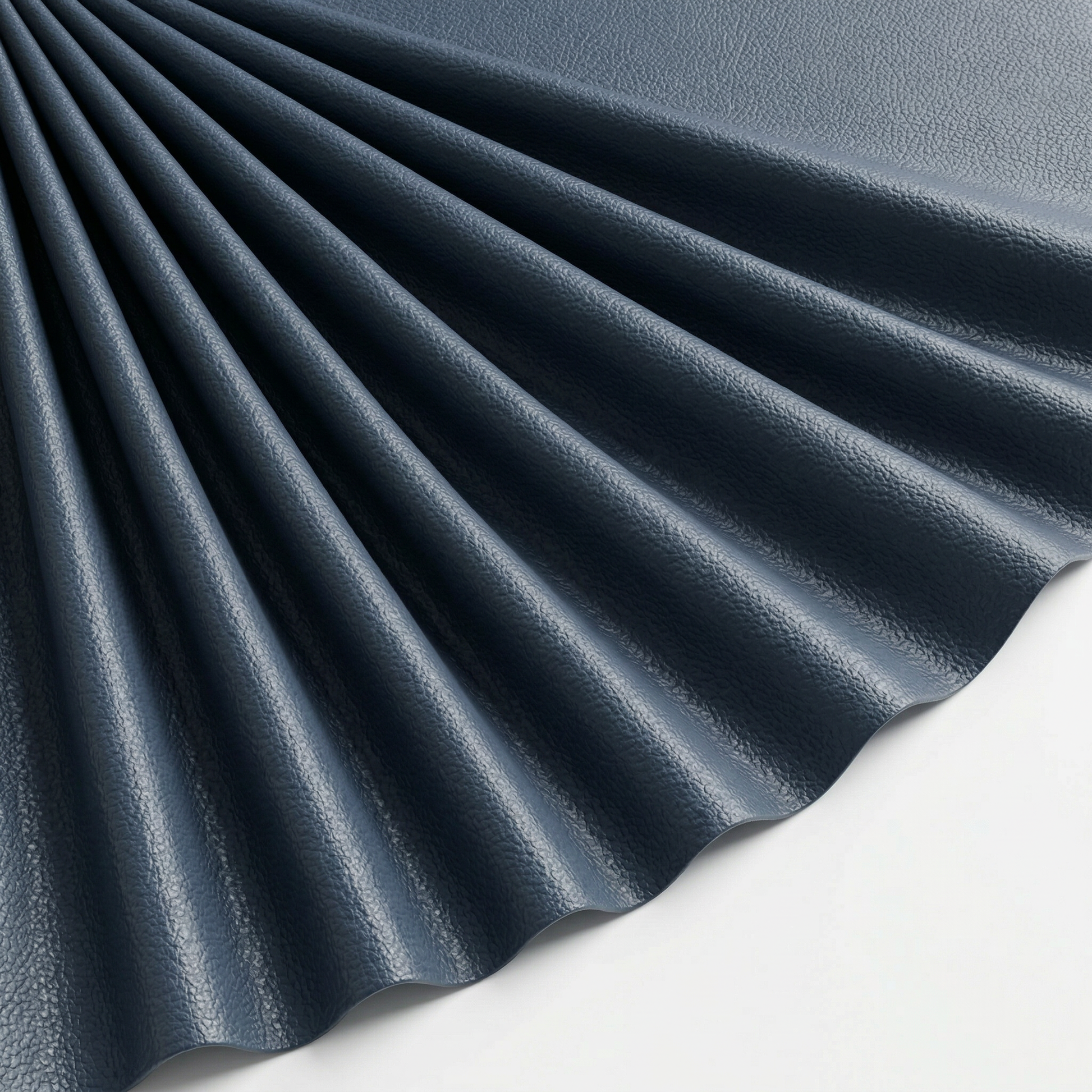 Tissu Simili Cuir Skaï Uni Bleu Canard