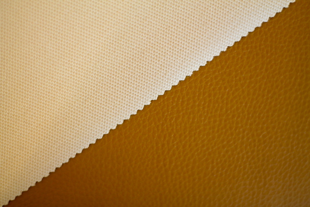 Tissu Simili Cuir Skaï Uni Camel