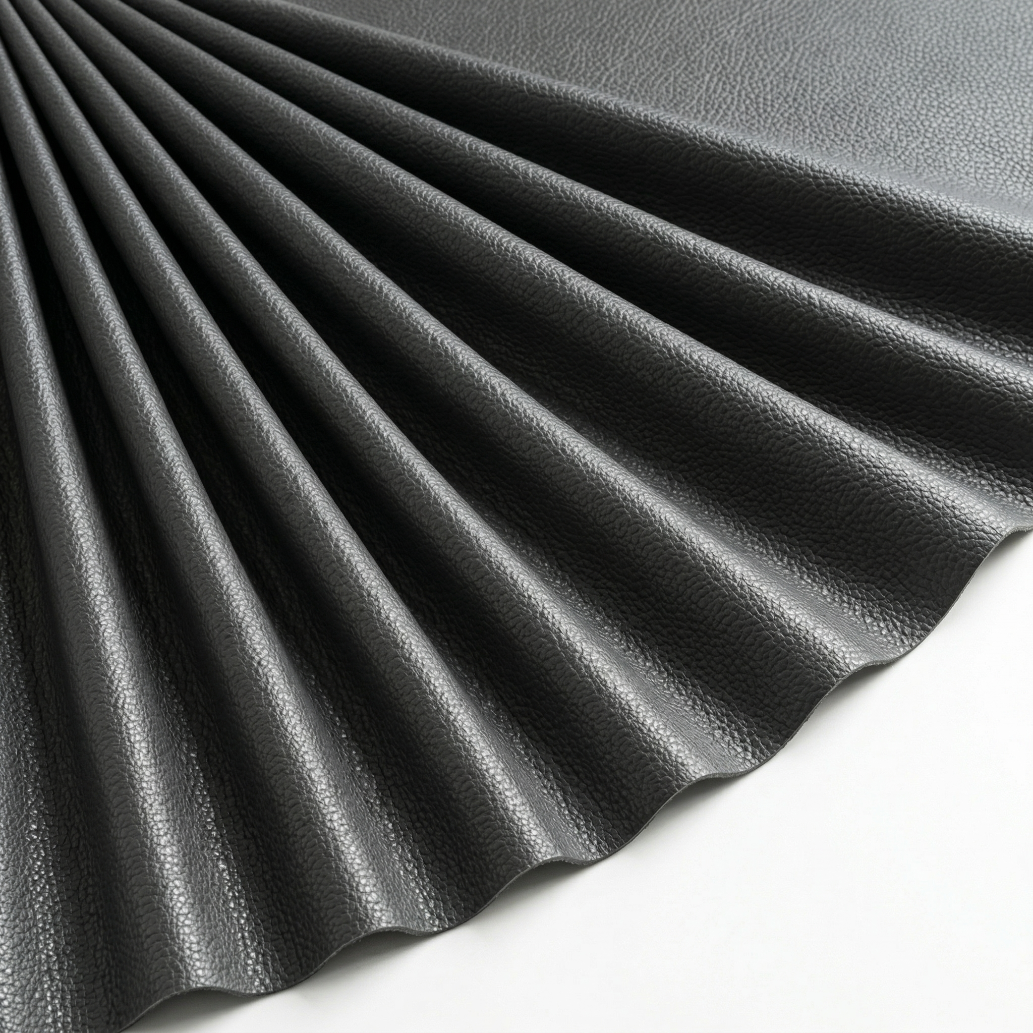 Tissu Simili Cuir Skaï Uni Gris Anthracite