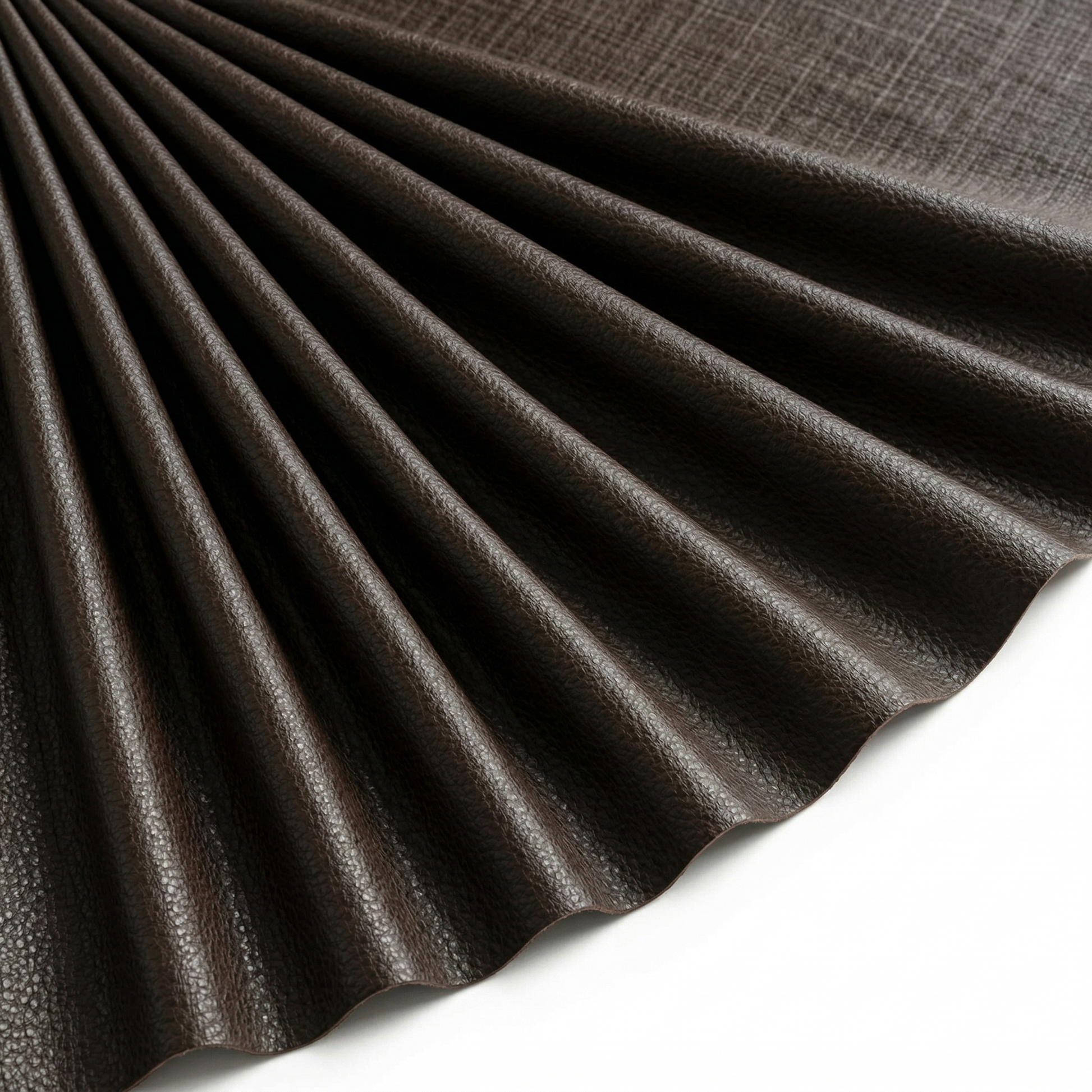 Tissu Simili Cuir Skaï Uni Marron foncé