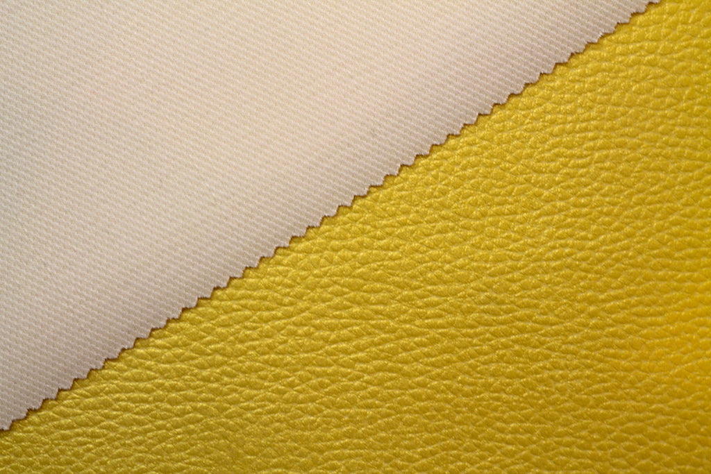Tissu Simili Cuir Skaï Uni Or