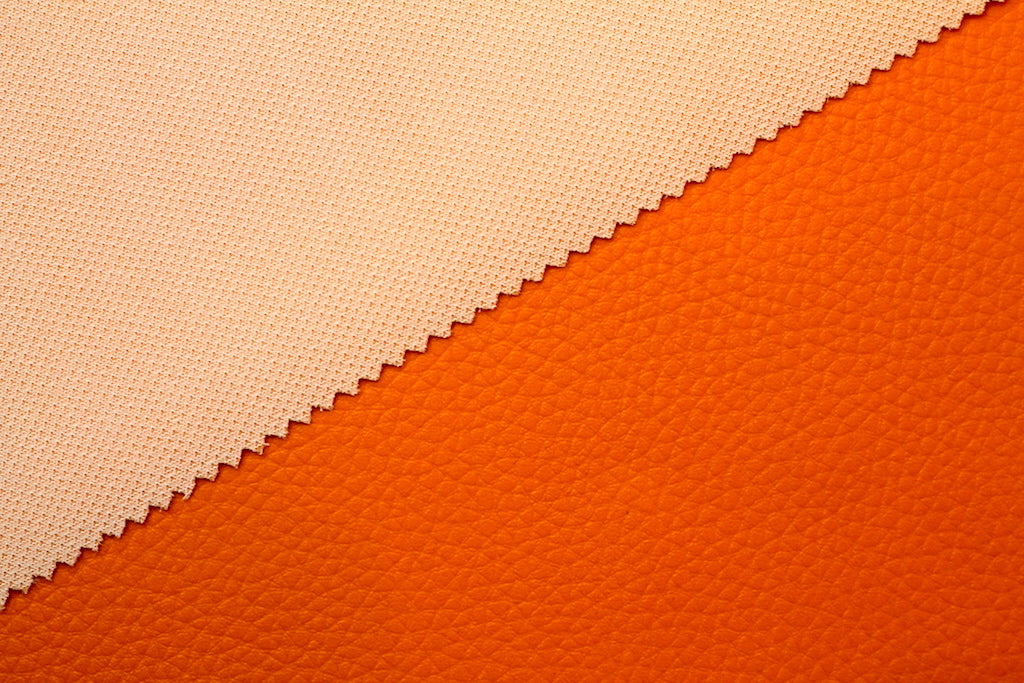 Tissu Simili Cuir Skaï Uni Orange
