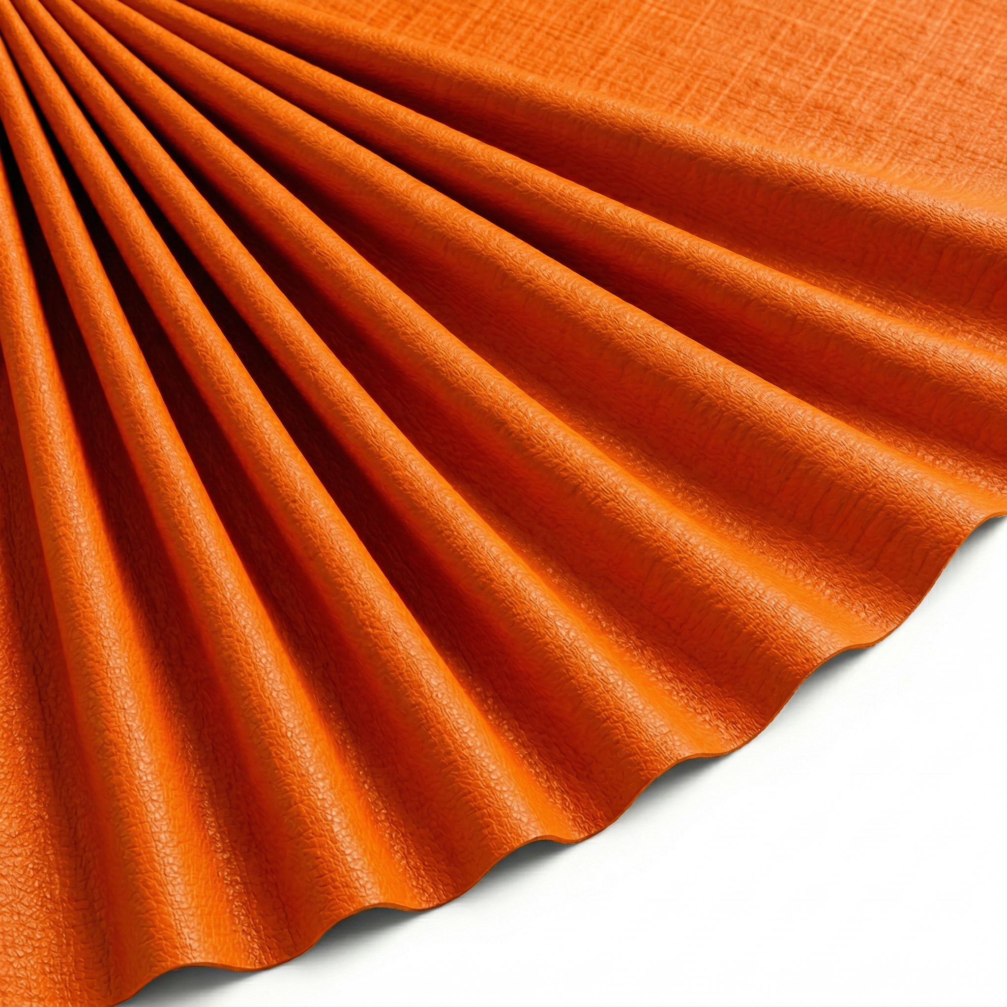 Tissu Simili Cuir Skaï Uni Orange