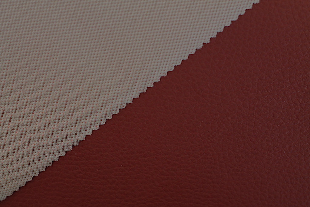 Tissu Simili Cuir Skaï Uni Rouge Bordeaux