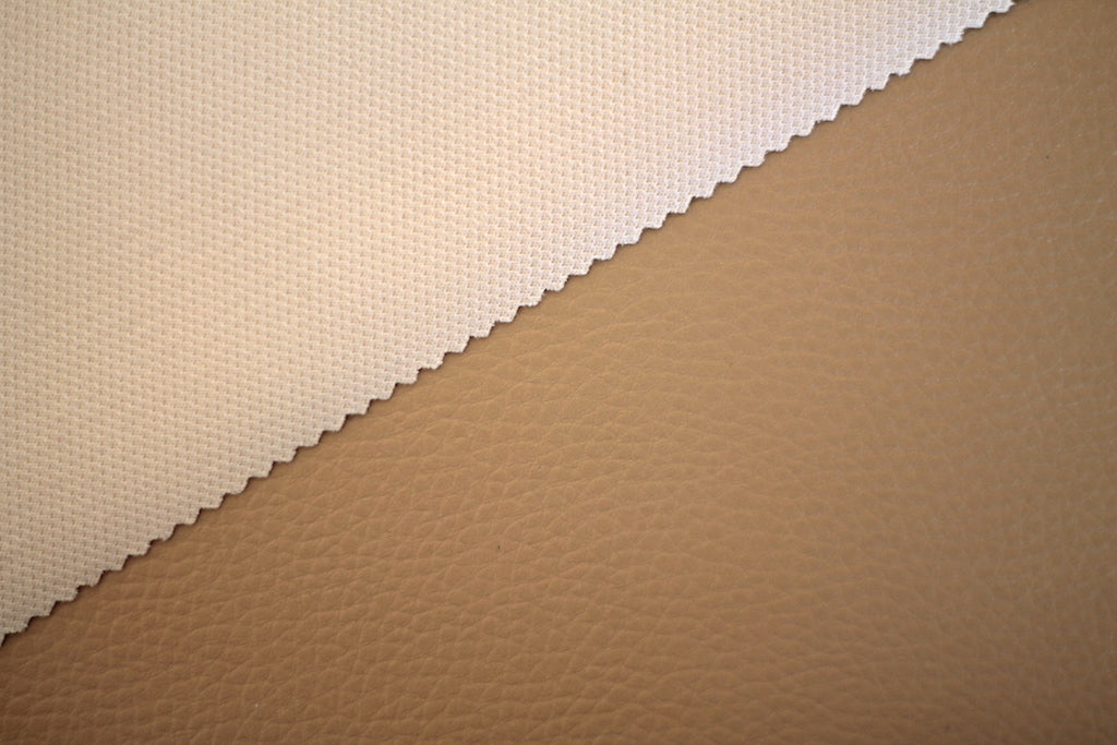 Tissu Simili Cuir Skaï Uni Sable