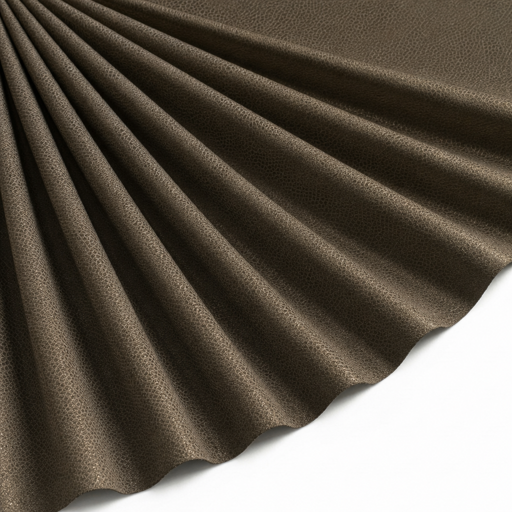 Tissu Suédine effet reptile grainé Camel