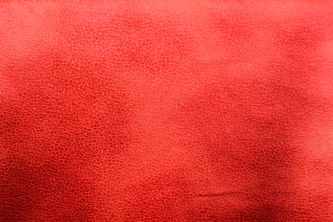 Tissu Suédine effet reptile grainé Orange Vif