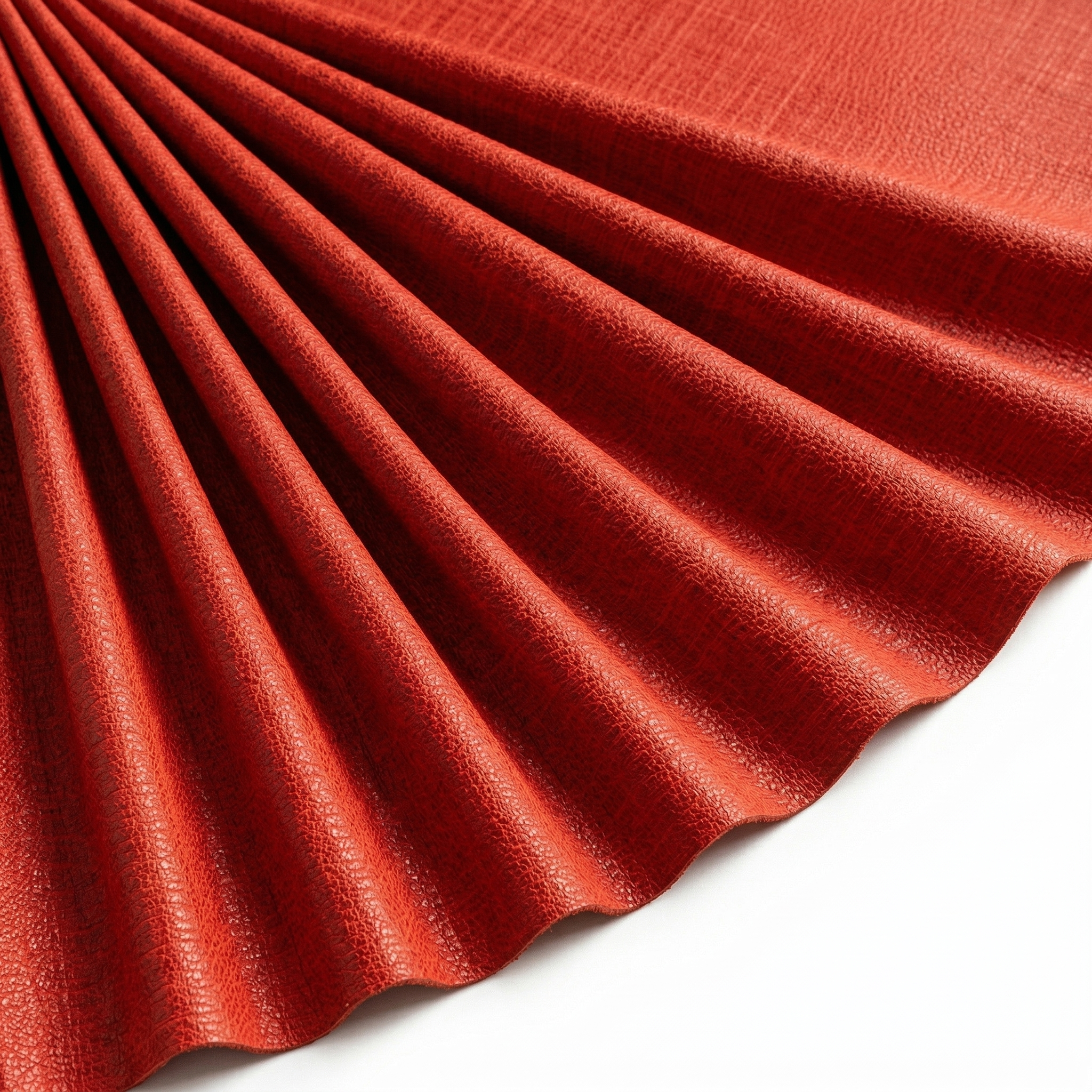 Tissu Suédine effet reptile grainé Orange Vif