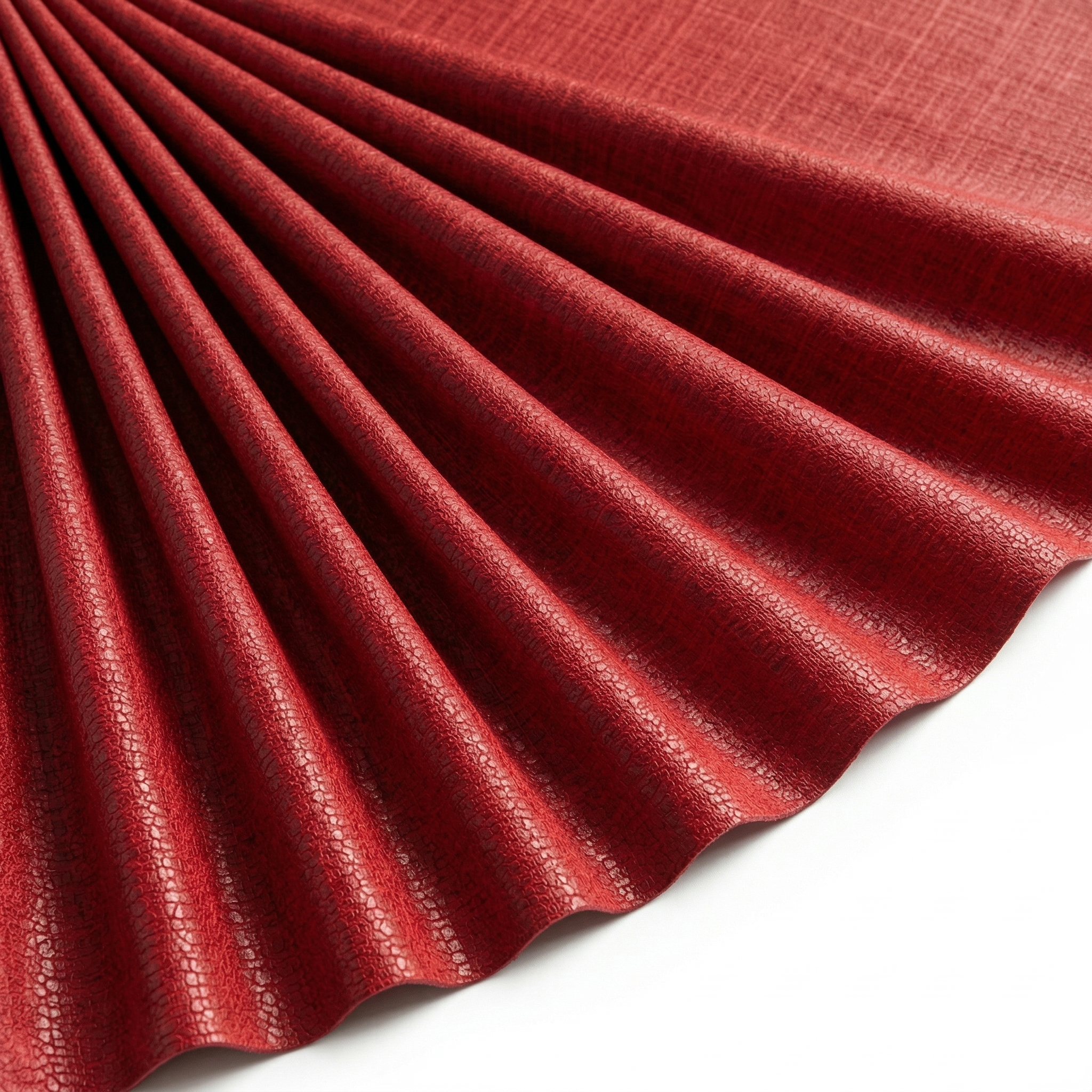 Tissu Suédine effet reptile grainé Rouge