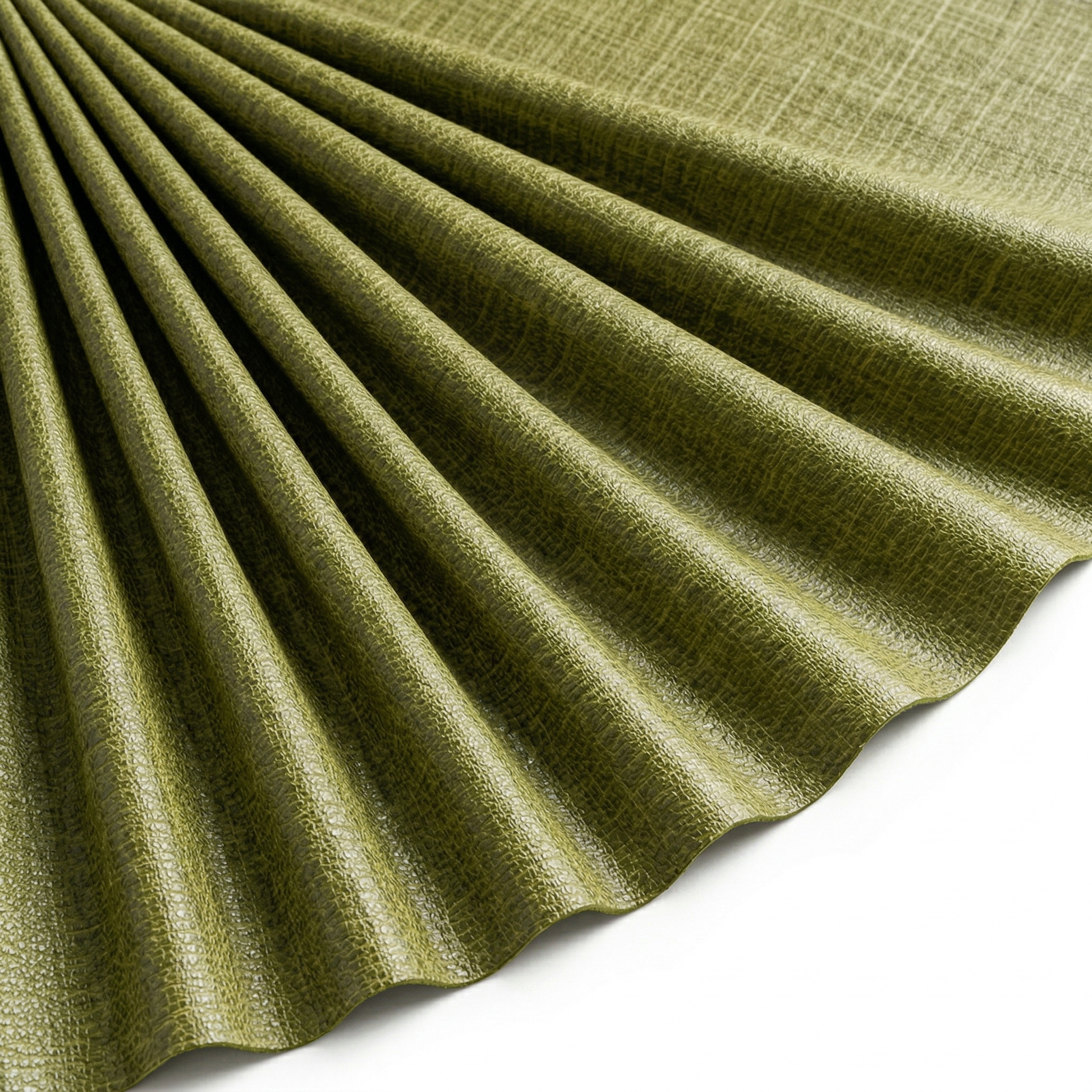 Tissu Suédine effet reptile grainé Vert Amande