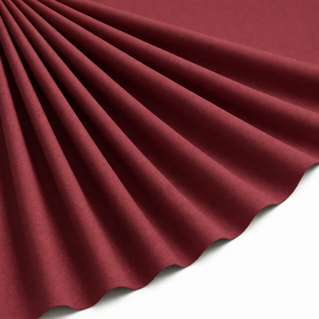 Tissu Toile Imperméable Légère Rouge Bordeaux