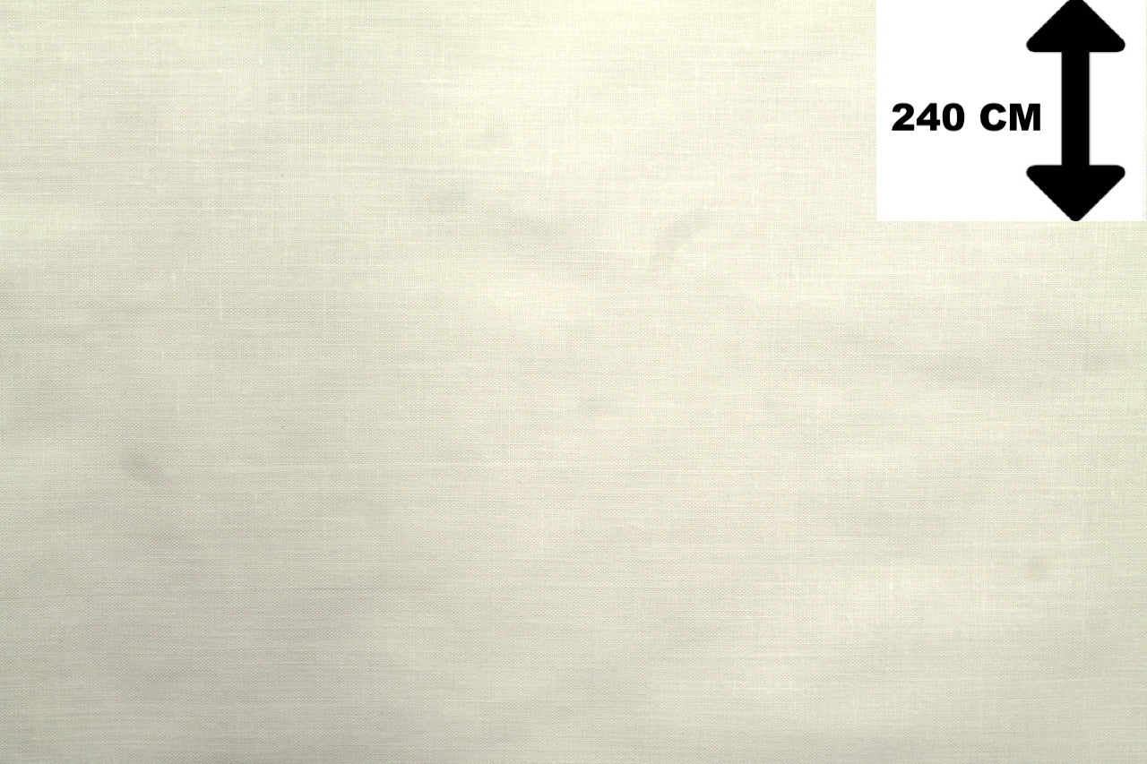 Tissu Toile Polycoton Largeur 240cm Uni Blanc cassé