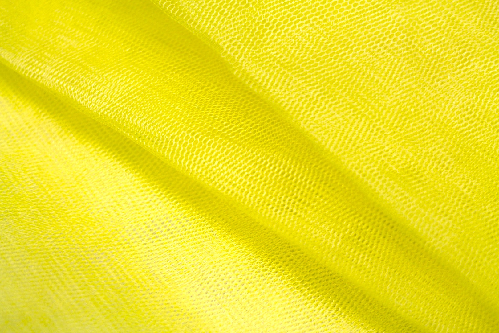 Tissu Tulle Souple Jaune Vif