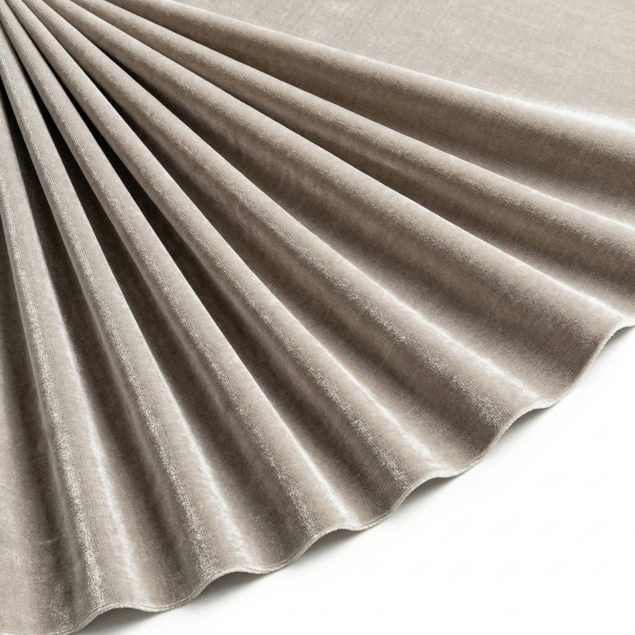 Tissu Velours Extensible Uni Beige clair