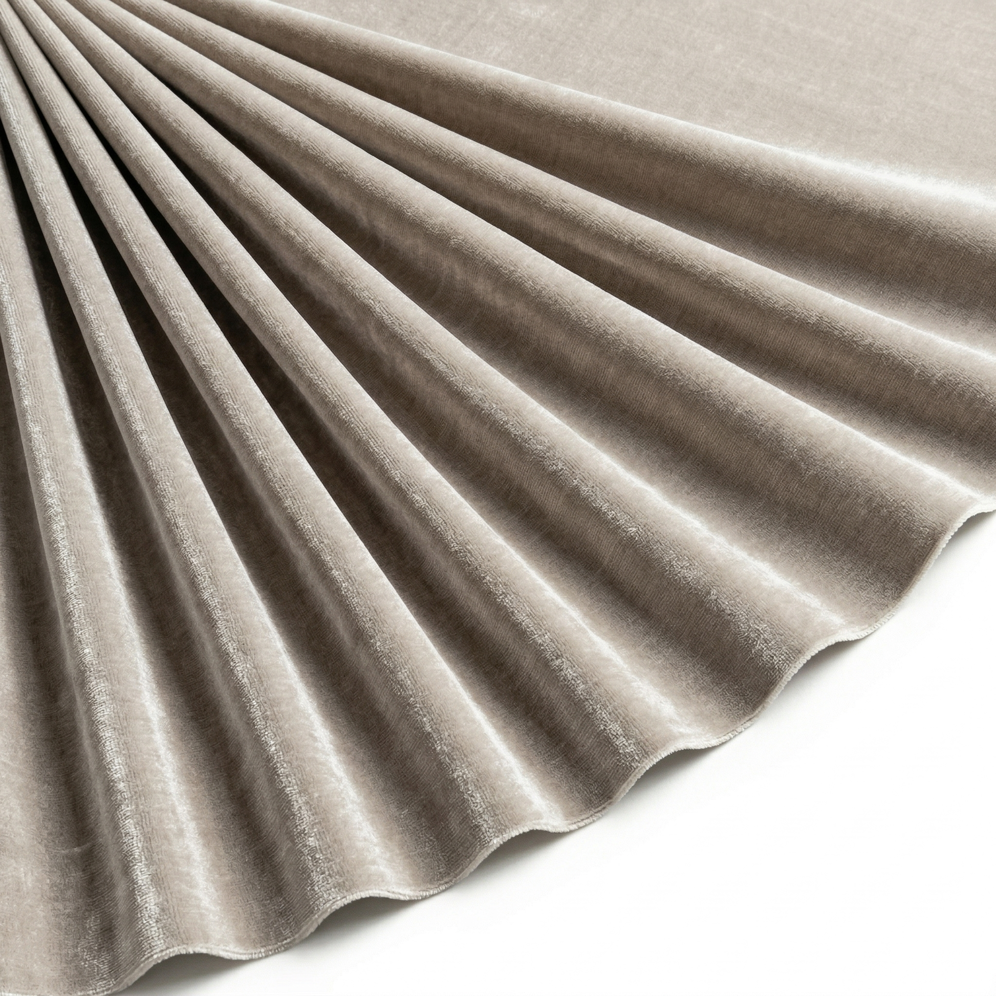 Tissu Velours Extensible Uni Beige clair