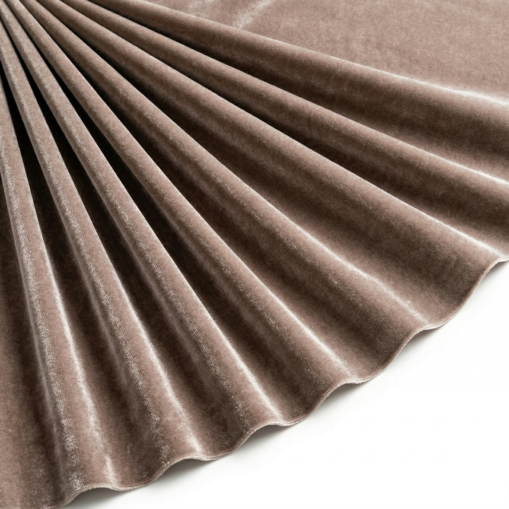 Tissu Velours Extensible Uni Beige