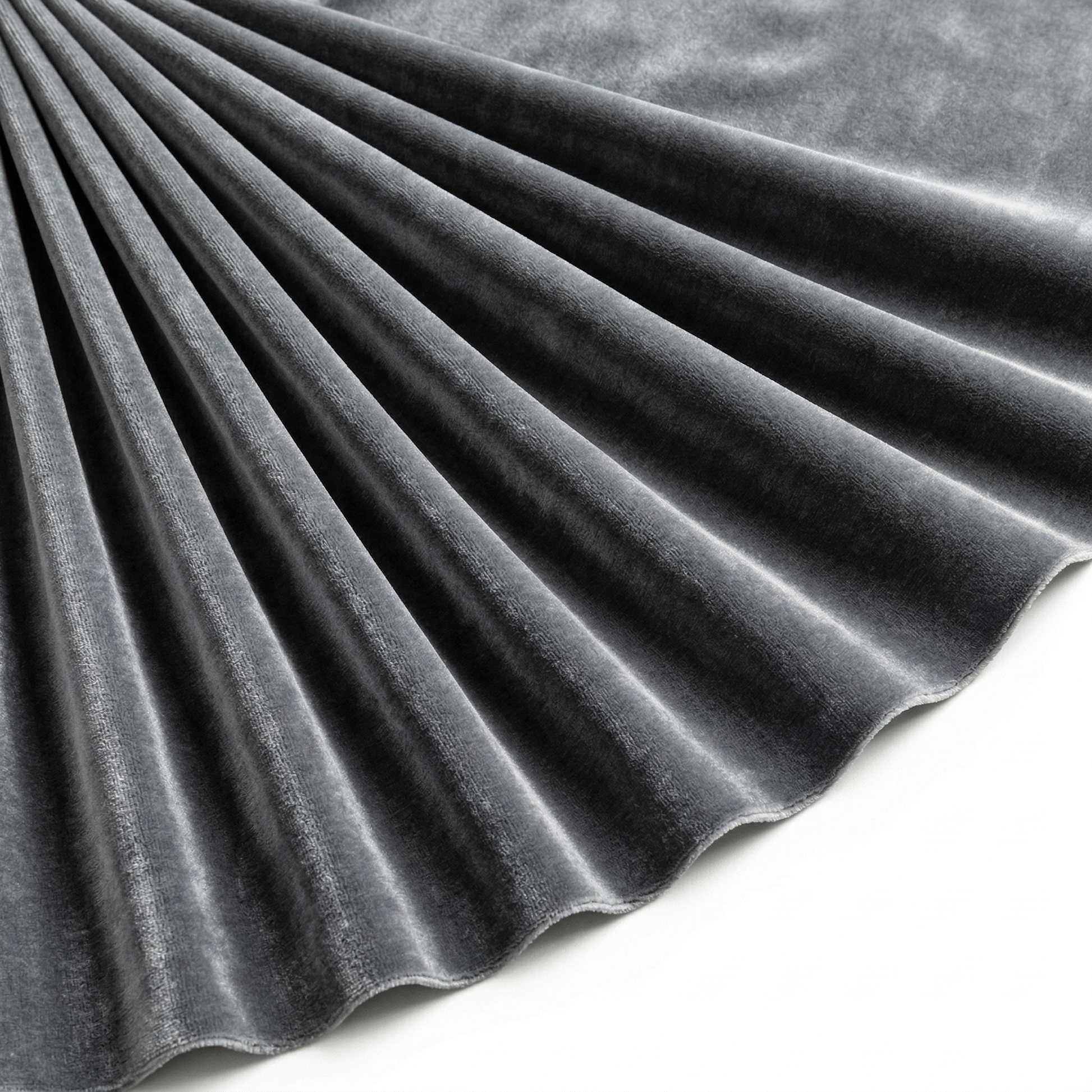 Tissu Velours Extensible Uni Gris