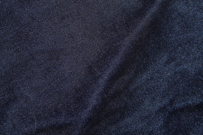 Tissu Velours Extensible Uni Marine