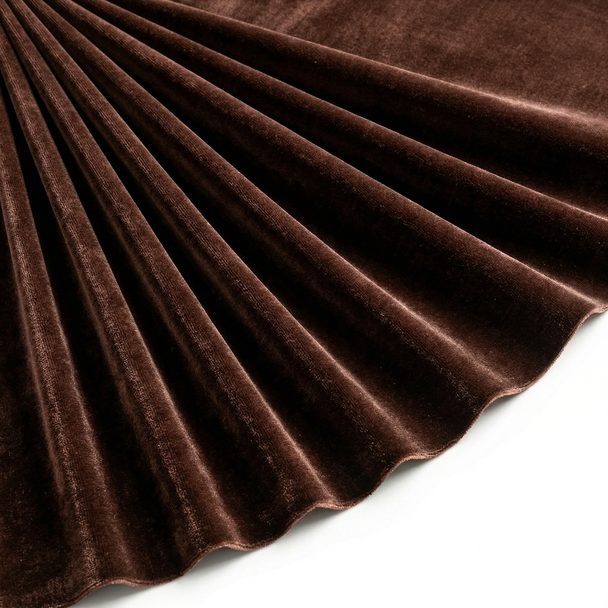 Tissu Velours Extensible Uni Marron clair