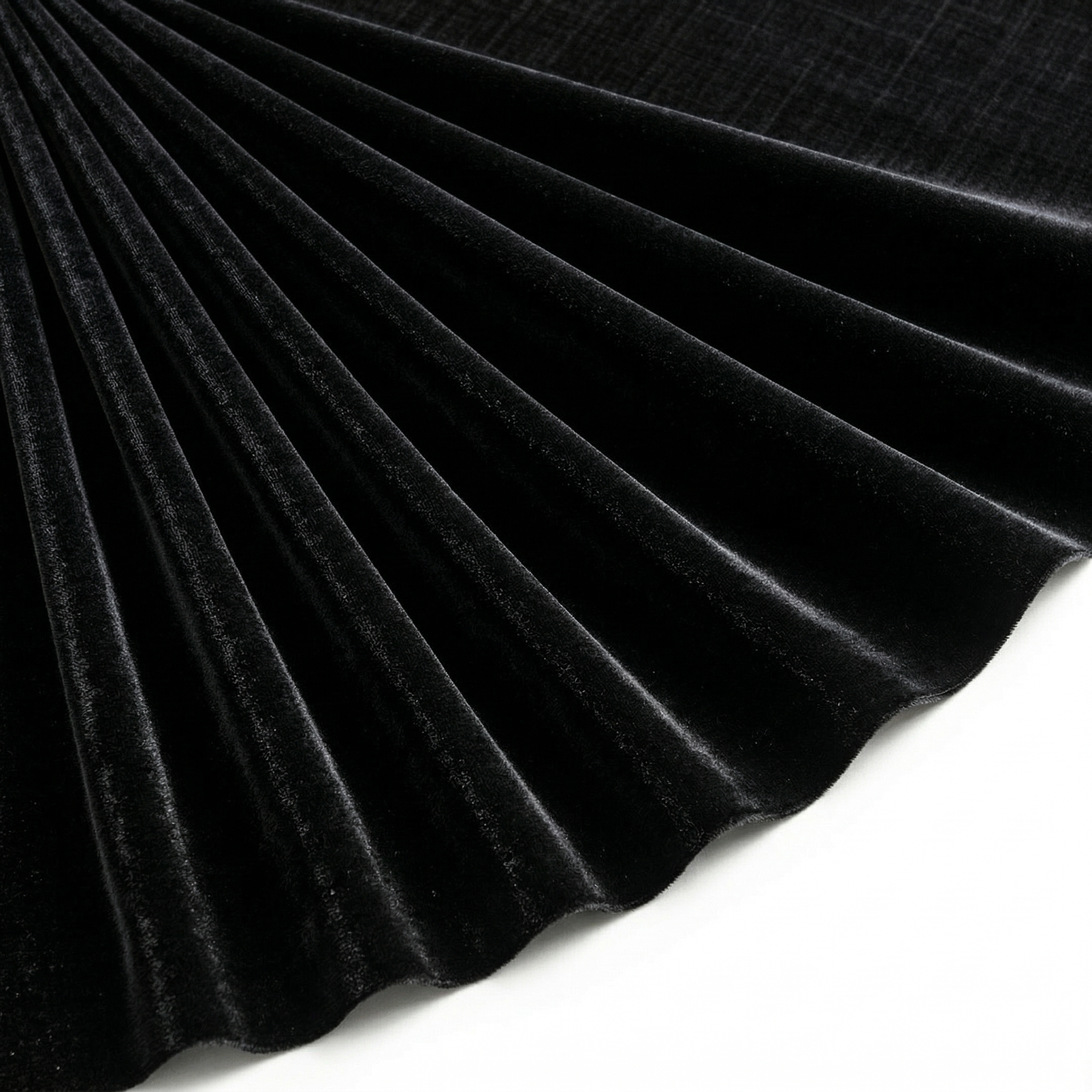 Tissu Velours Extensible Uni Noir