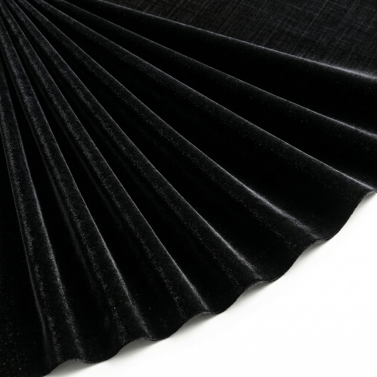 Tissu Velours Extensible Uni Noir