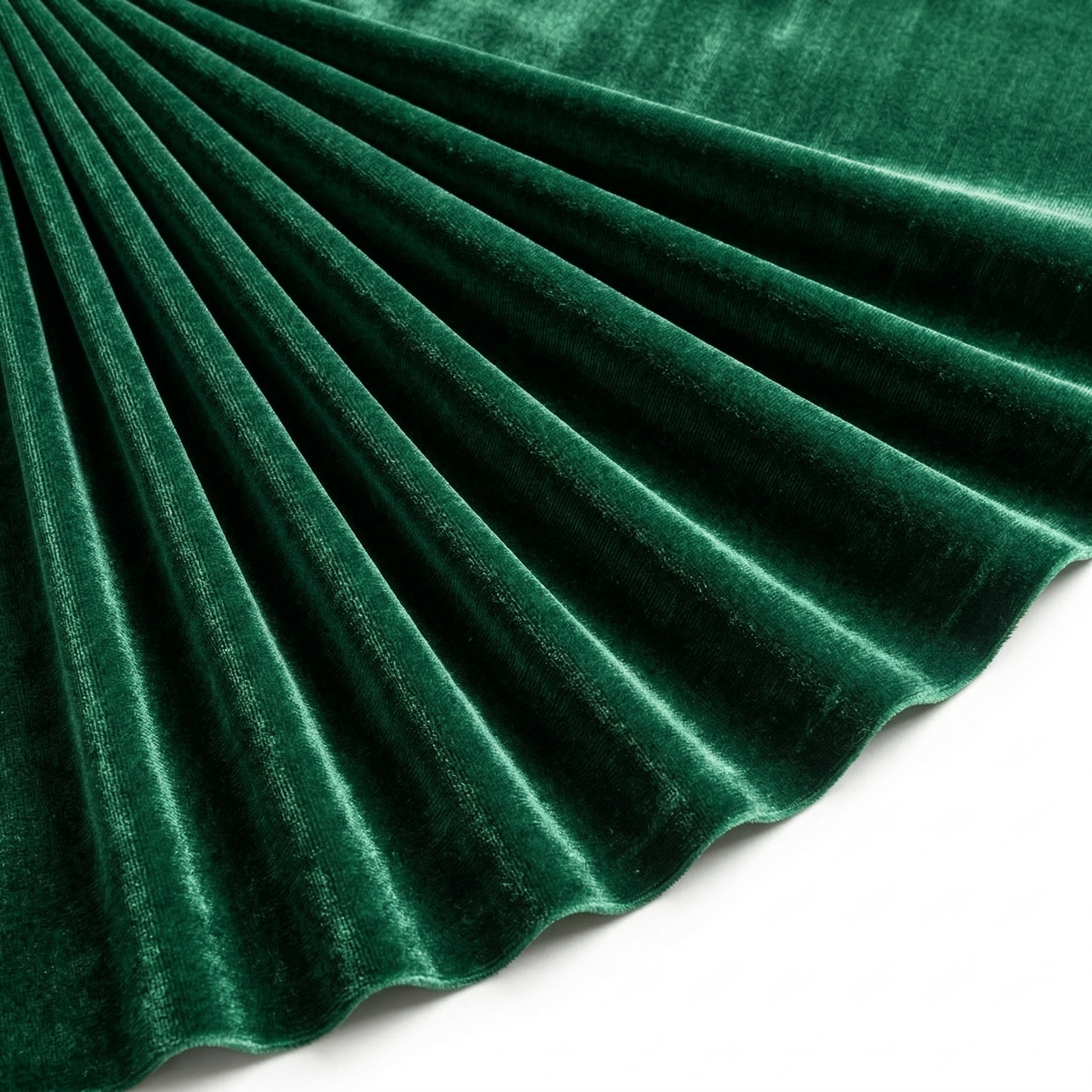 Tissu Velours Extensible Uni Vert