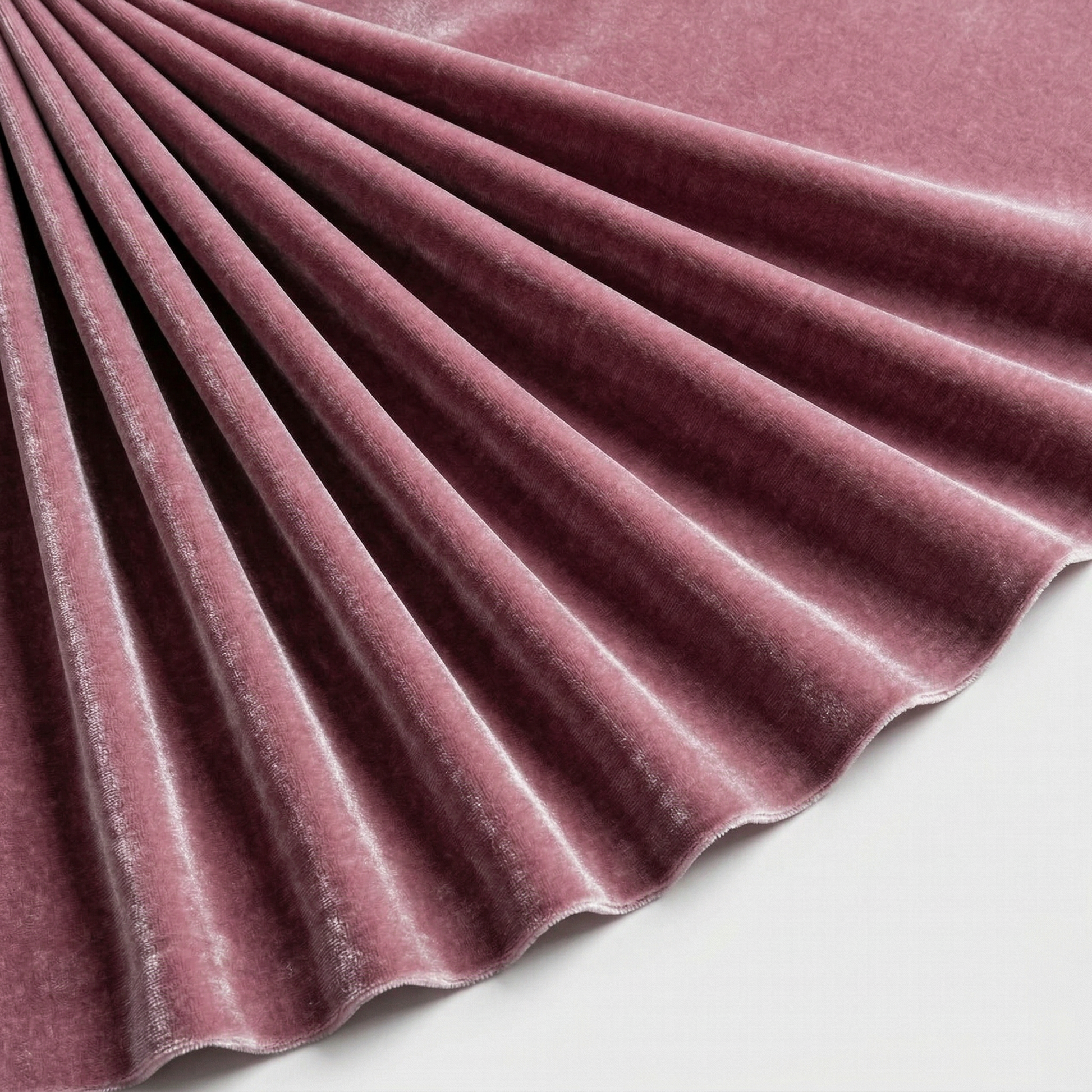 Tissu Velours Extensible Uni Vieux Rose