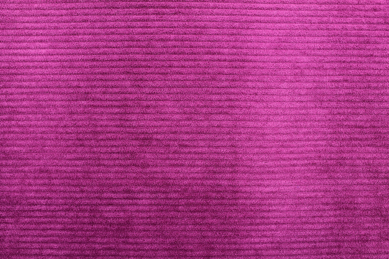 Tissu Velours Maille Côtelé Magenta