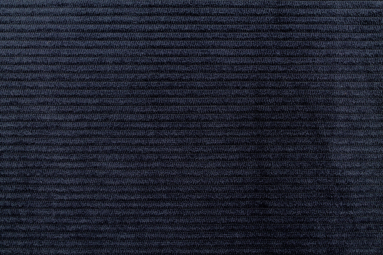 Tissu Velours Maille Côtelé Marine